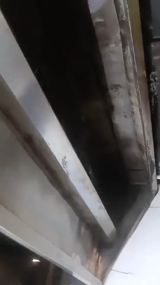 Still from a video of chimney and duct work on site