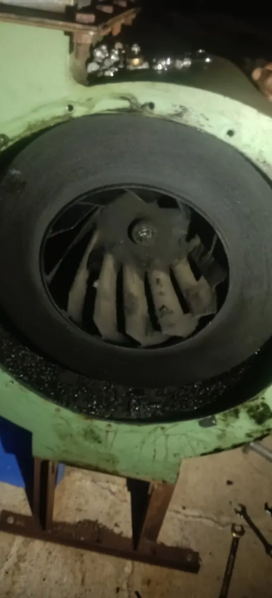 Blower impeller and fan wheel after servicing